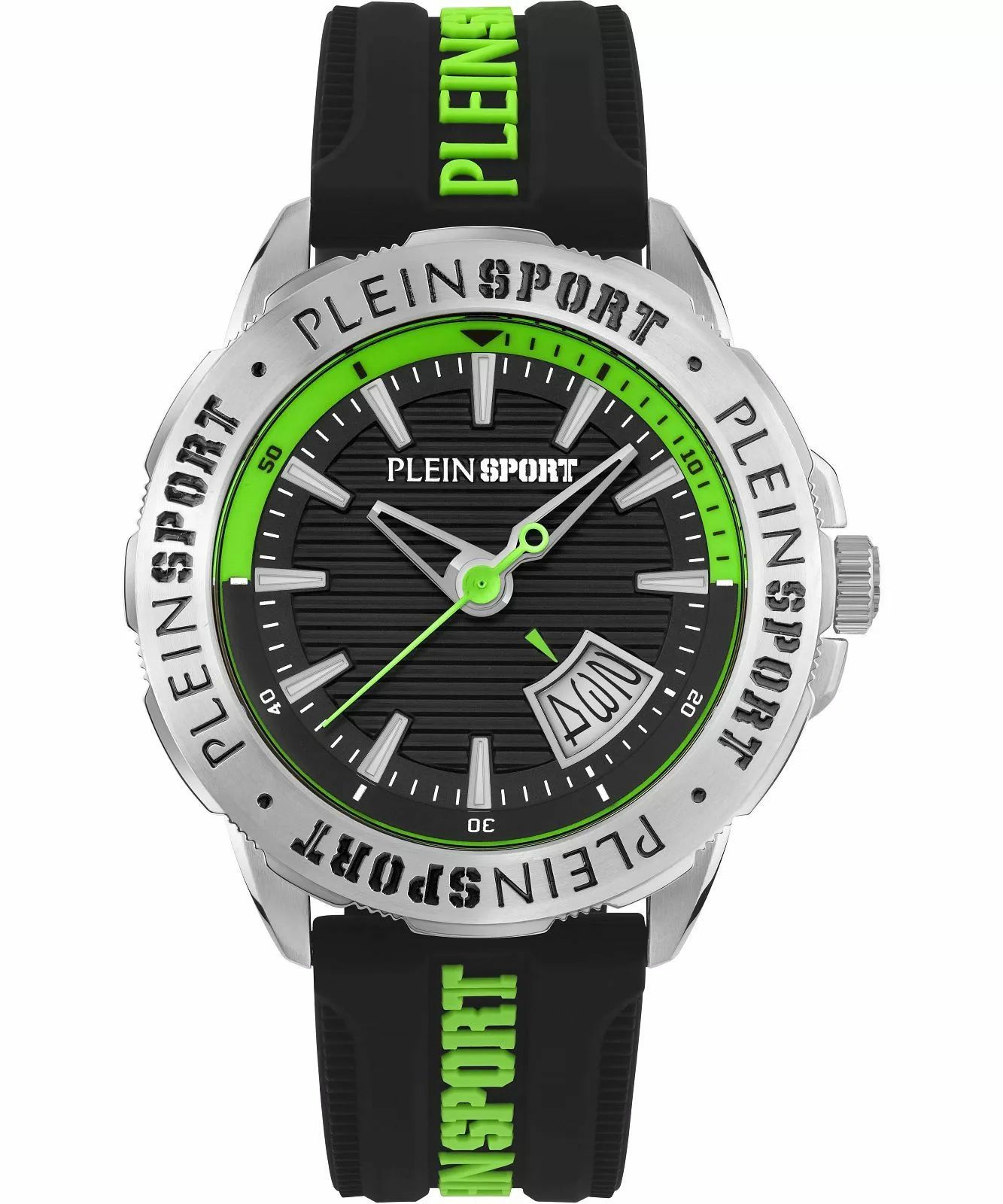 Plein Sport Herren Uhr Rampage PSGDA0124 Schwarz Grün Silikon 44 mm Plein Sport Herren Uhr Rampage PSGDA0124 Schwarz Grün Silikon 44 mm