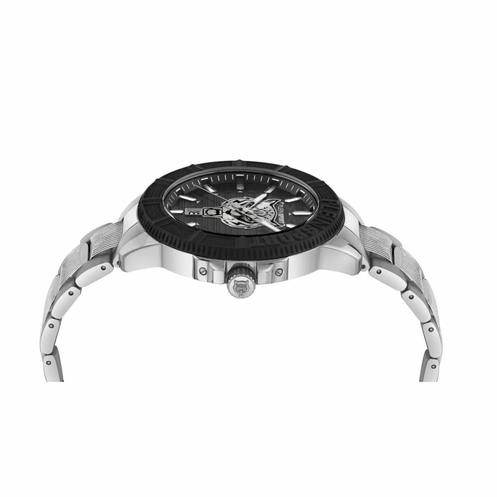 Plein Sport Herren Uhr CITY RUSH PSAEA0524 Schwarz‑Silber Edelstahl 45 mm Plein Sport Herren Uhr CITY RUSH PSAEA0524 Schwarz‑Silber Edelstahl 45 mm