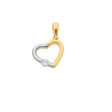 Damen 585 Gold Anhänger Herz mit Zirkonia Damen 585 Gold Anhänger Herz mit Zirkonia