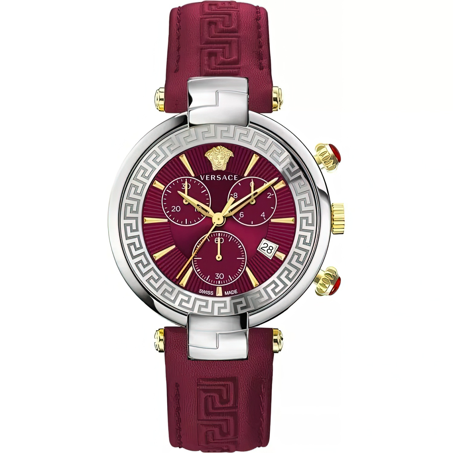 Versace Damen Quarzuhr REVIVE CHRONO Rot VE2M00821 Versace Damen Quarzuhr REVIVE CHRONO Rot VE2M00821
