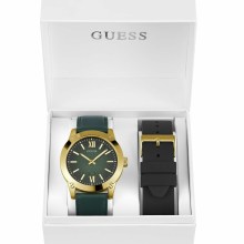 Guess Herren Armbanduhr Box Set Crescent grün, gold GW0630G2 Guess Herren Armbanduhr Box Set Crescent grün, gold GW0630G2