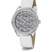 Guess Damen Armbanduhr G Gloss weiß, silber 36 mm GW0608L1 Guess Damen Armbanduhr G Gloss weiß, silber 36 mm GW0608L1