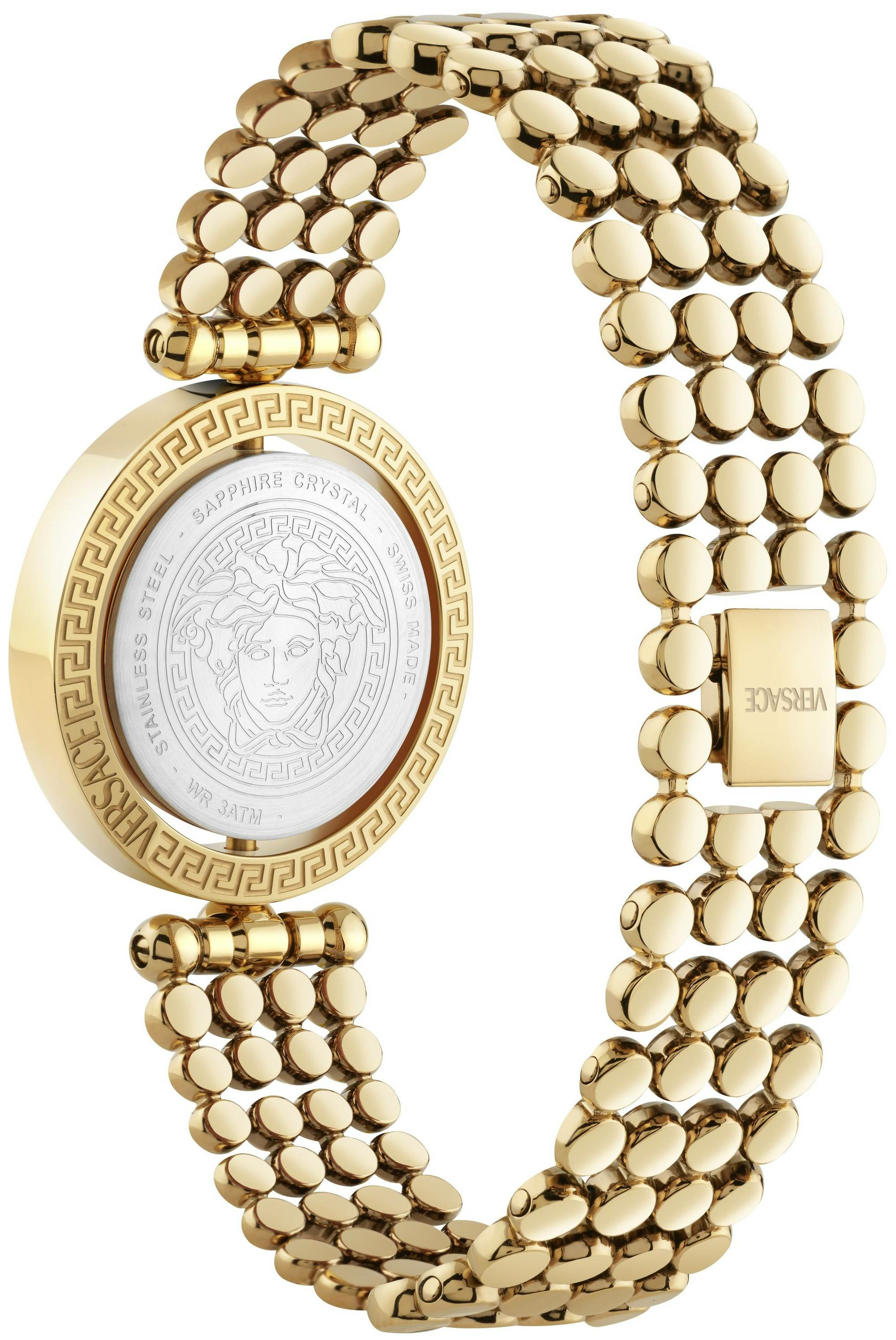 Versace Uhr Damen Eon Restyling Gold/Silber Edelstahl VEHFA0725 – Bild 3