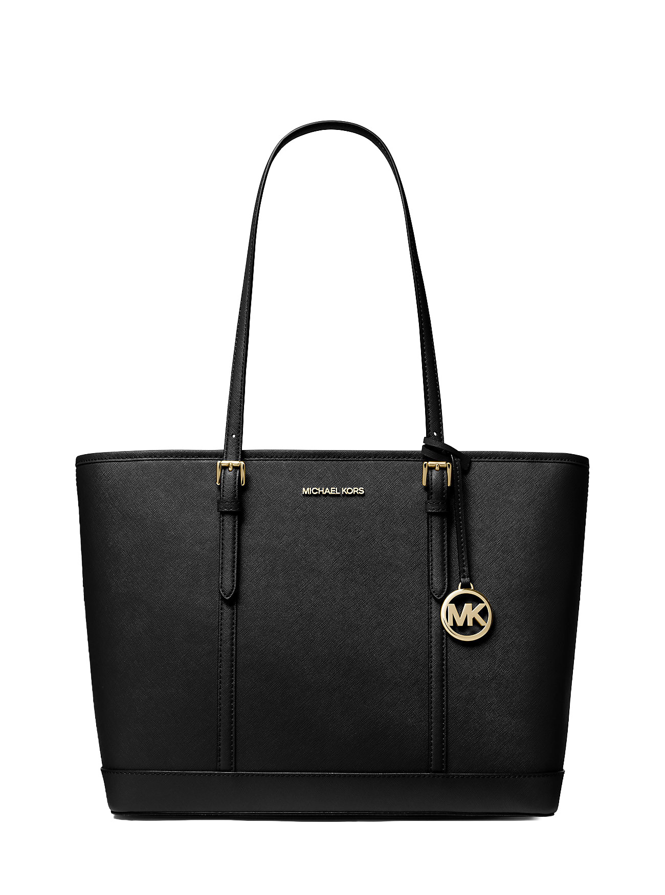Michael Kors Jet Set Travel Large Saffiano Leather Tote 35F0GTVT9L‑Black Michael Kors Jet Set Travel Large Saffiano Leather Tote 35F0GTVT9L‑Black