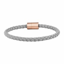 Armband Leder olivenblattgegerbt  grau rosé 41185117241438 Armband Leder olivenblattgegerbt  grau rosé 41185117241438