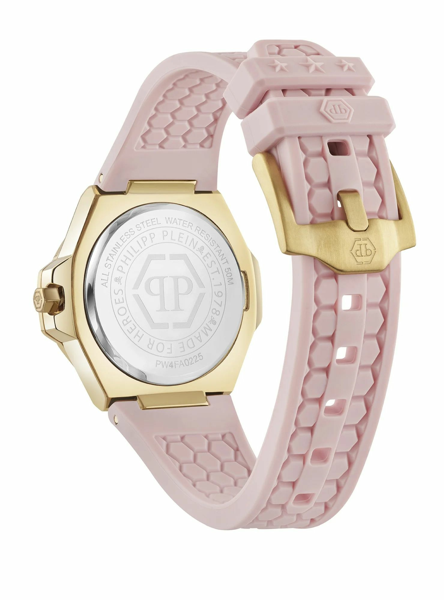 Philipp Plein Damenuhr Royal Prestige PW4FA0225 Gold / Pink (Silikon) – Bild 2