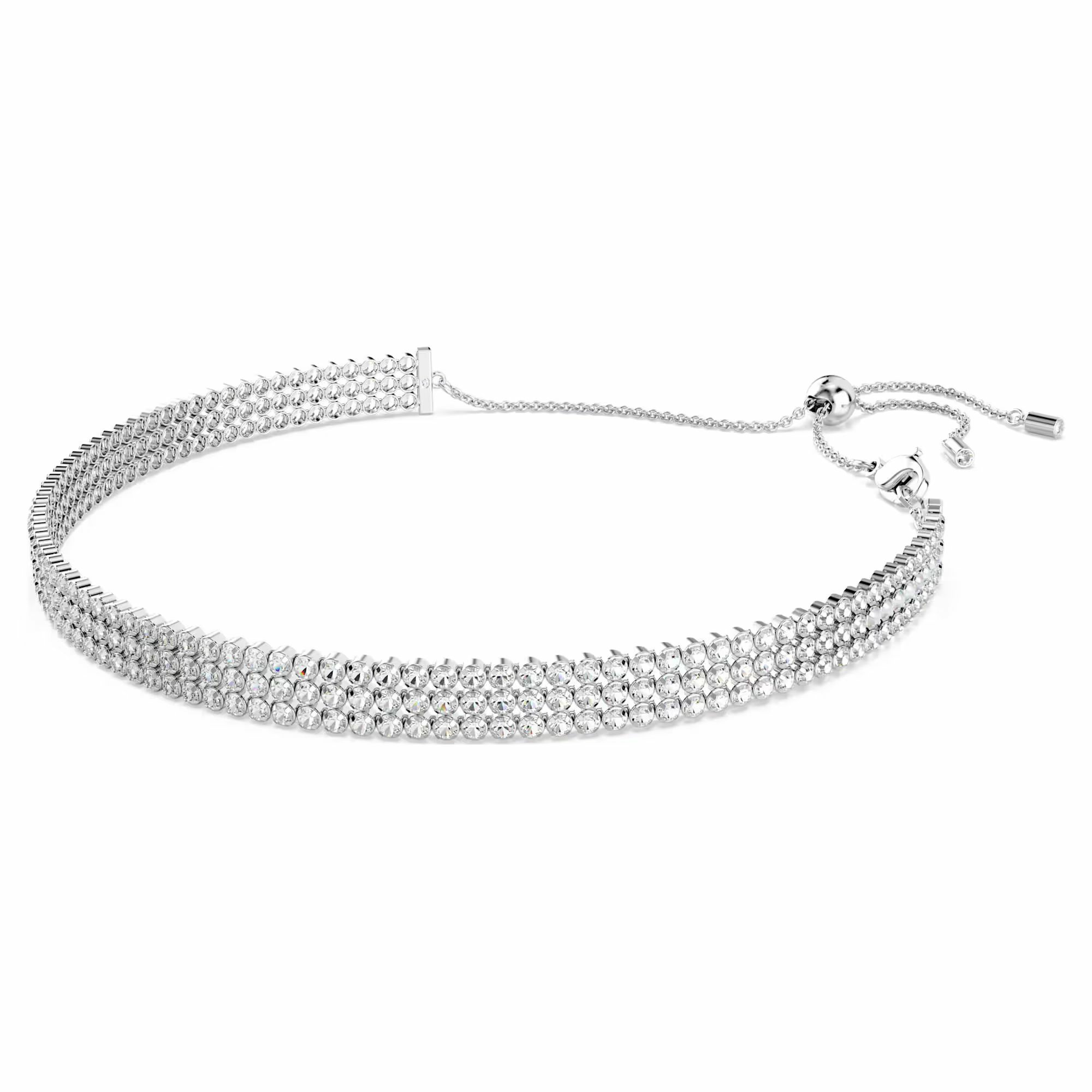 Swarovski Halskette Damen Matrix Tennis Choker Weiß rhodiniert 5685755 – Bild 3