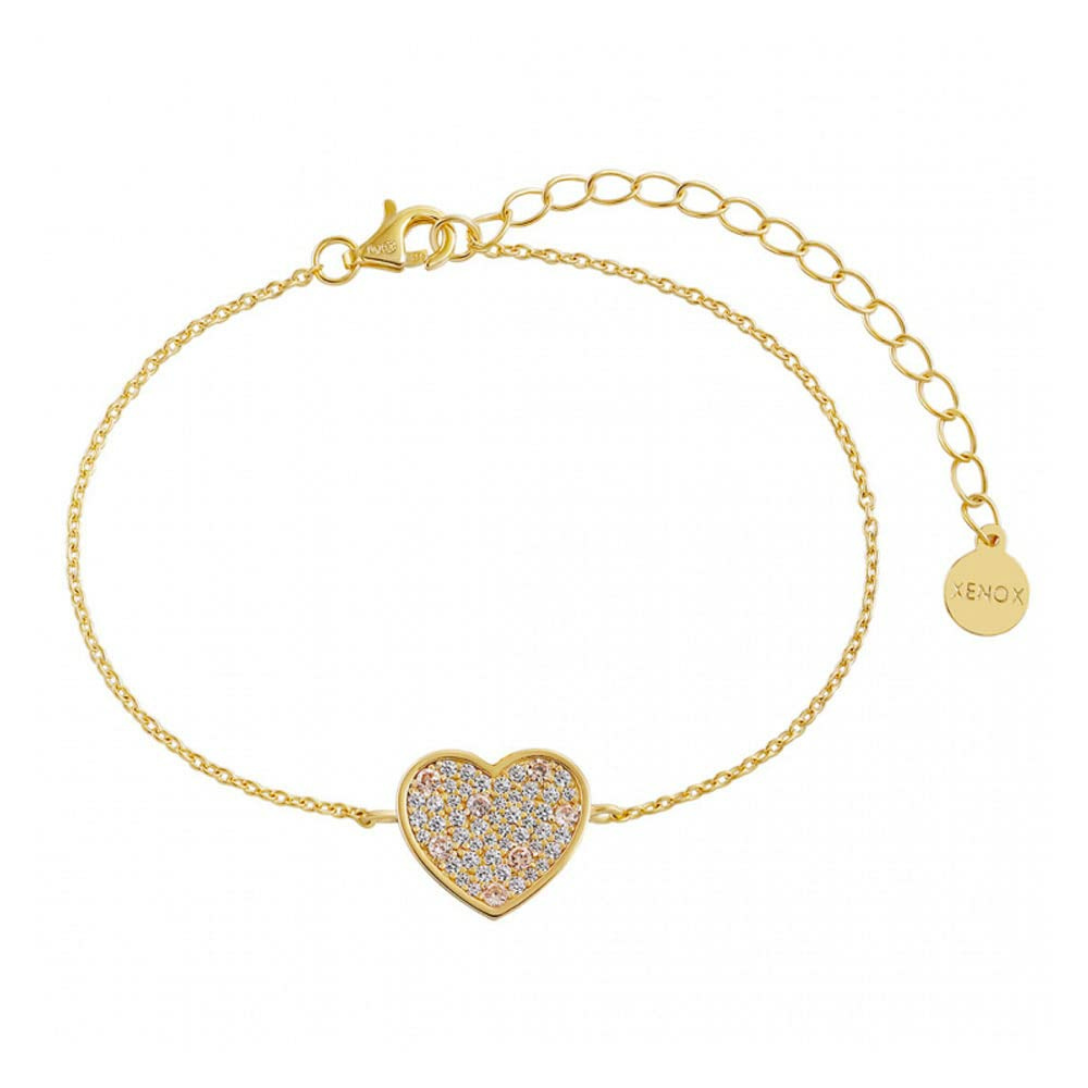 Xenox Damen Armband mit Herz-Anhänger mit Zirkonia XS3605 Xenox Damen Armband mit Herz-Anhänger mit Zirkonia XS3605