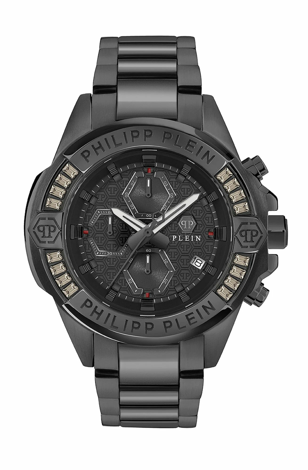 Philipp Plein Herren Chronograph The $kull PWWFA0725 IP Black Edelstahl 44 mm Philipp Plein Herren Chronograph The $kull PWWFA0725 IP Black Edelstahl 44 mm