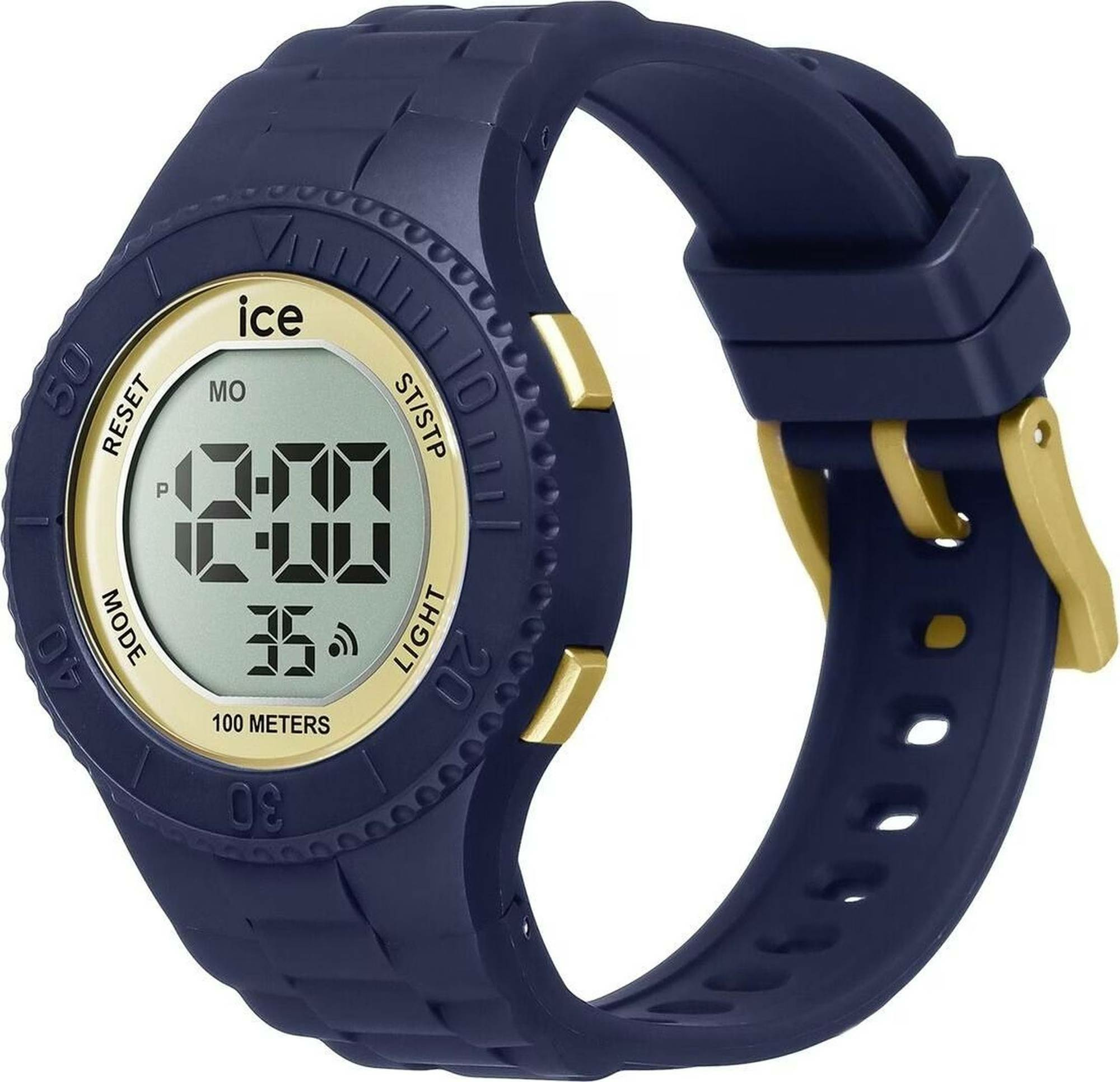 Ice-Watch Digitaluhr Damen ICE digit Dark blue gold Small dunkelblau gold 021618 – Bild 3