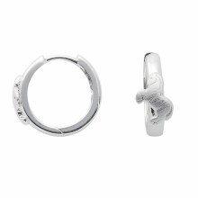 Damen 925 Silber Ohrringe  Creolen Pferd Ø 14 mm Damen 925 Silber Ohrringe  Creolen Pferd Ø 14 mm