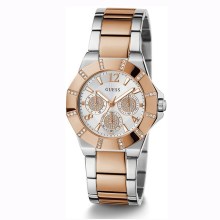 Guess Damen Armbanduhr Sunray Multifunktion rosegold, silber 36 mm GW0616L3 Guess Damen Armbanduhr Sunray Multifunktion rosegold, silber 36 mm GW0616L3