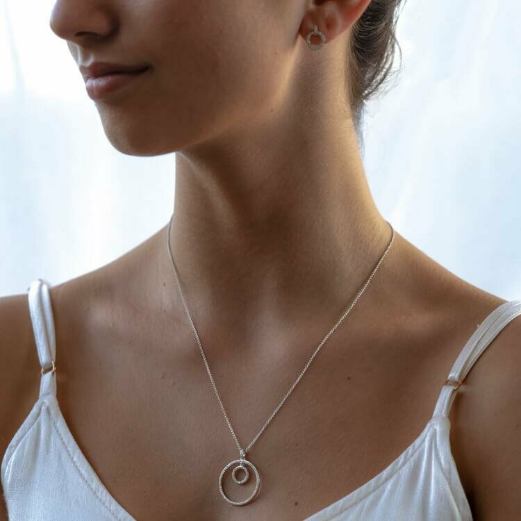 Ohrringe Elaine Firenze 14ct. Weißgold 55625061E/3 – Bild 2