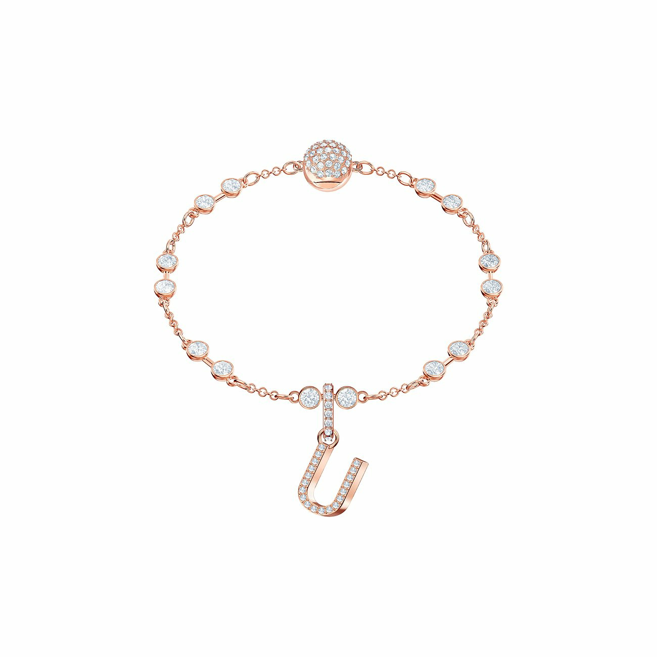 Swarovski Charm Damen Remix Collection Buchstabe U Roségold 5437608 – Bild 3