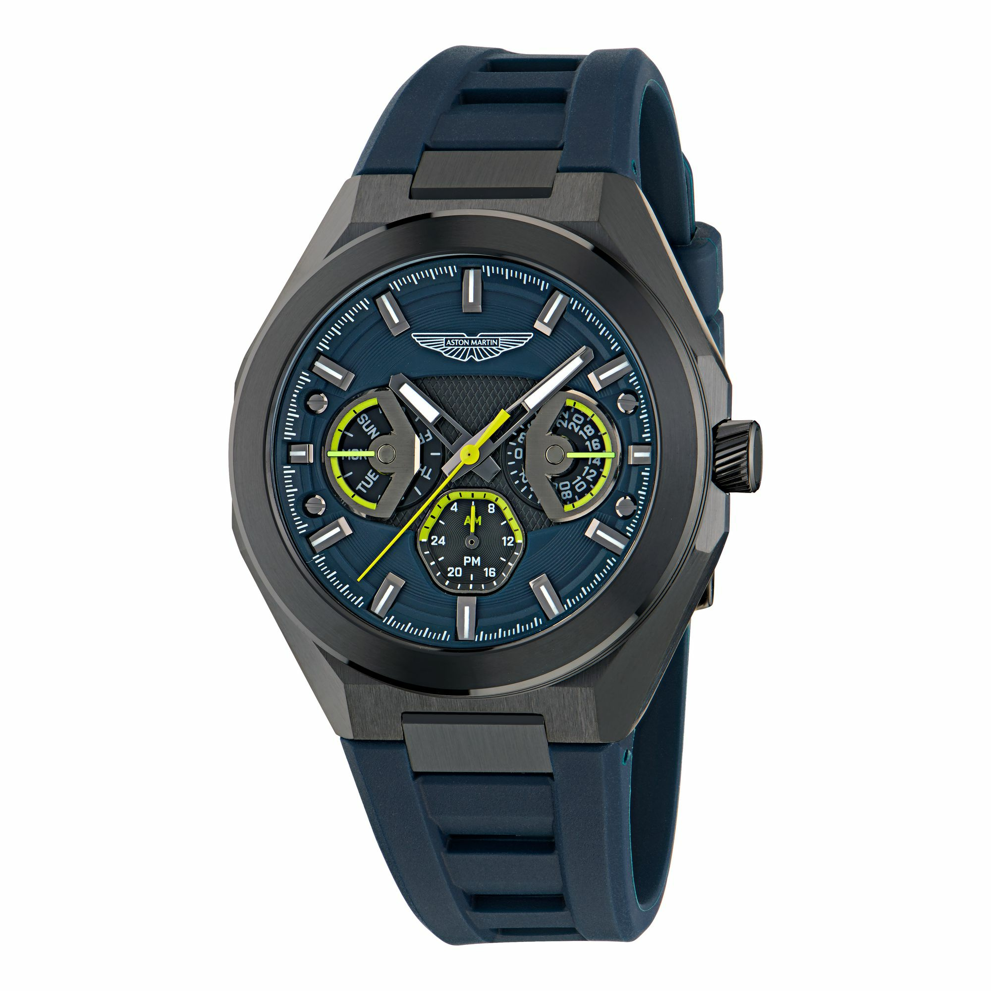 Aston Martin Herren Armbanduhr AML Thrill MTRI1F501 Schwarz Blau 42 mm Silikon Aston Martin Herren Armbanduhr AML Thrill MTRI1F501 Schwarz Blau 42 mm Silikon
