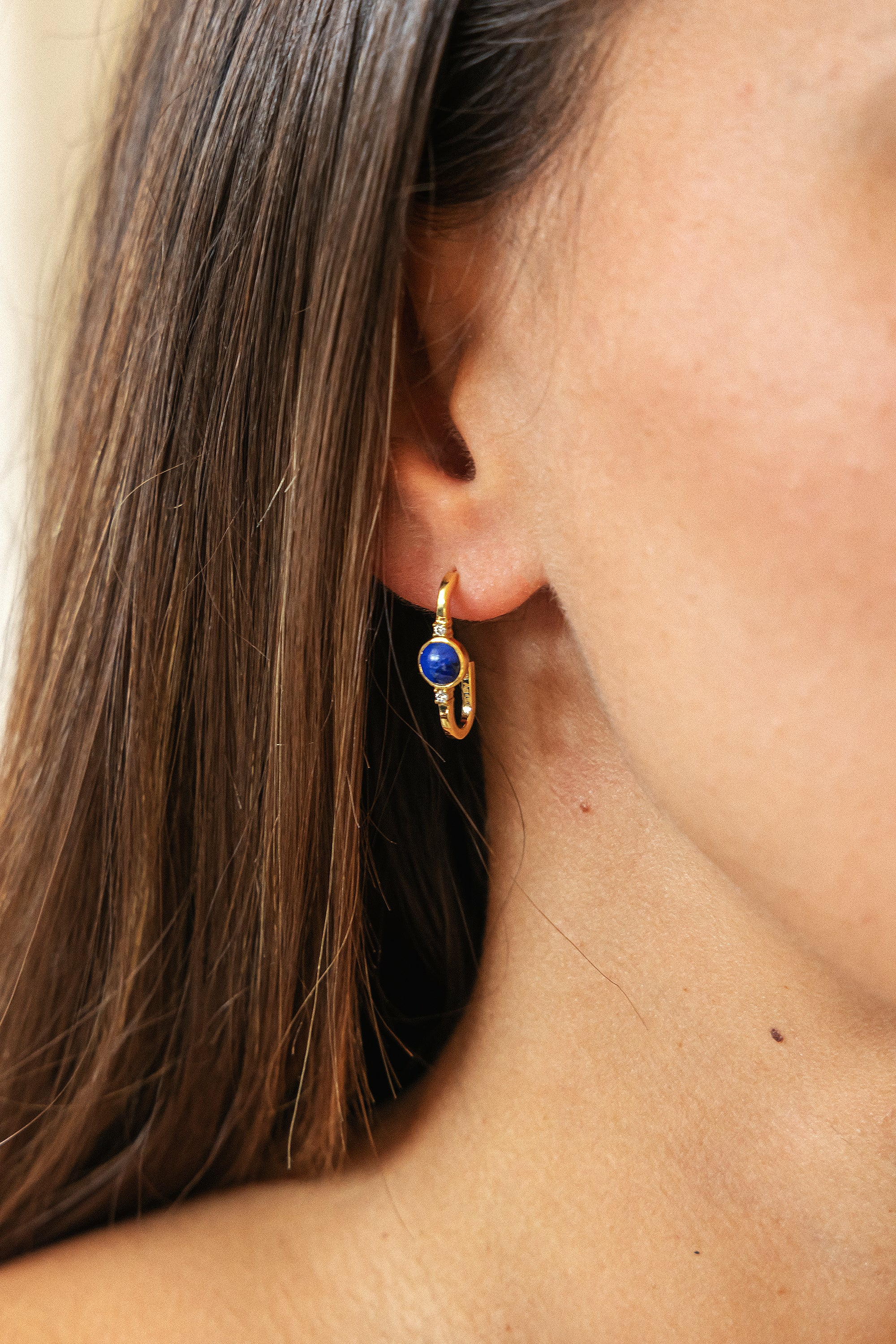 Creolen 925 Silber vergoldet Lapis und Zirkonia 41185149812830 Creolen 925 Silber vergoldet Lapis und Zirkonia 41185149812830