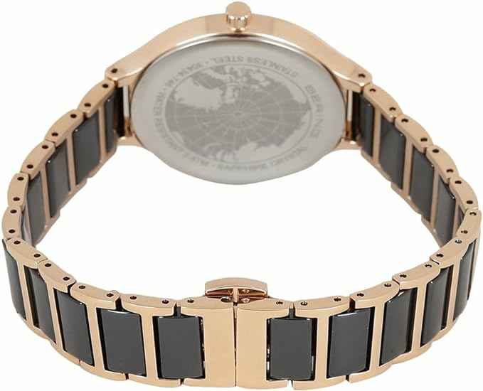Bering Damen Armbanduhr Ceramic 34 mm Armband Edelstahlband mit Keramikelementen... – Bild 3