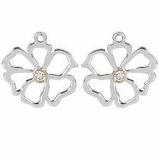 Pandora Ohrhänger Silber mit Gold Blütenform 290619CZT Pandora Ohrhänger Silber mit Gold Blütenform 290619CZT