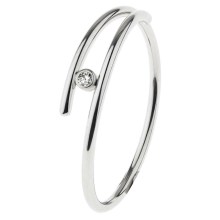 Ernstes Design Damen Ring mit umfassten Diamant Größe 54 Silber R723-54 Ernstes Design Damen Ring mit umfassten Diamant Größe 54 Silber R723-54