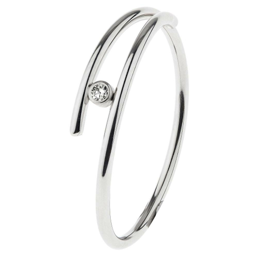 Ernstes Design Damen Ring mit umfassten Diamant Größe 54 Silber R723-54 Ernstes Design Damen Ring mit umfassten Diamant Größe 54 Silber R723-54