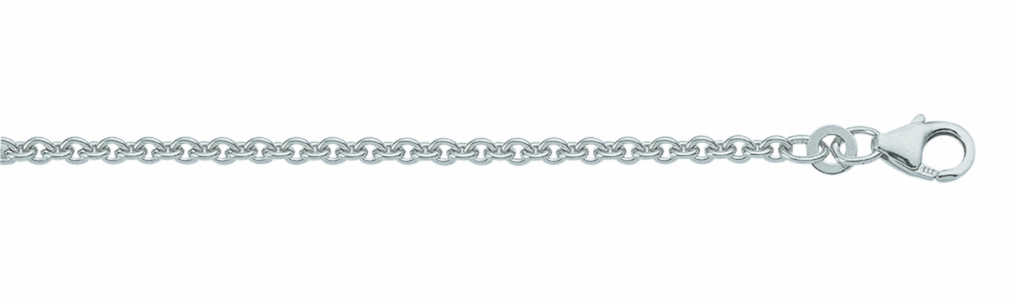 Damen 585 Weißgold Anker Halskette 36 cm Ø 1,1 mm – Bild 2