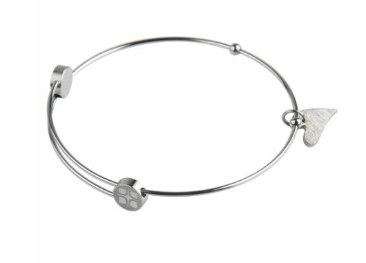 Evia Armspange Herz aus Edelstahlø 58mm – Bild 2