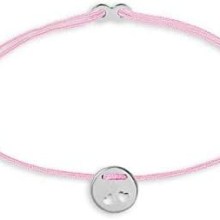 Xenox Damen Armband Crazy Daisy Herzen Coin mit rosa Nylonband Silber XS1683 Xenox Damen Armband Crazy Daisy Herzen Coin mit rosa Nylonband Silber XS1683