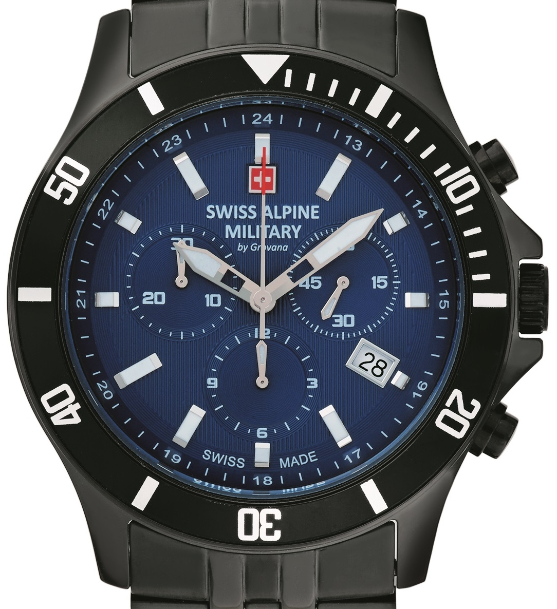 Swiss Alpine Military Herren Armbanduhr 42 mm Armband Edelstahl 7022.9175 – Bild 2