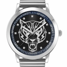 Plein Sport Unisex Uhr Iron Tiger PSKDA0624 Edelstahl Silber‑Schwarz 44 mm Plein Sport Unisex Uhr Iron Tiger PSKDA0624 Edelstahl Silber‑Schwarz 44 mm