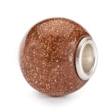 Trollbeads Runder Goldstein Bead Braun TGLBE-20396 Trollbeads Runder Goldstein Bead Braun TGLBE-20396