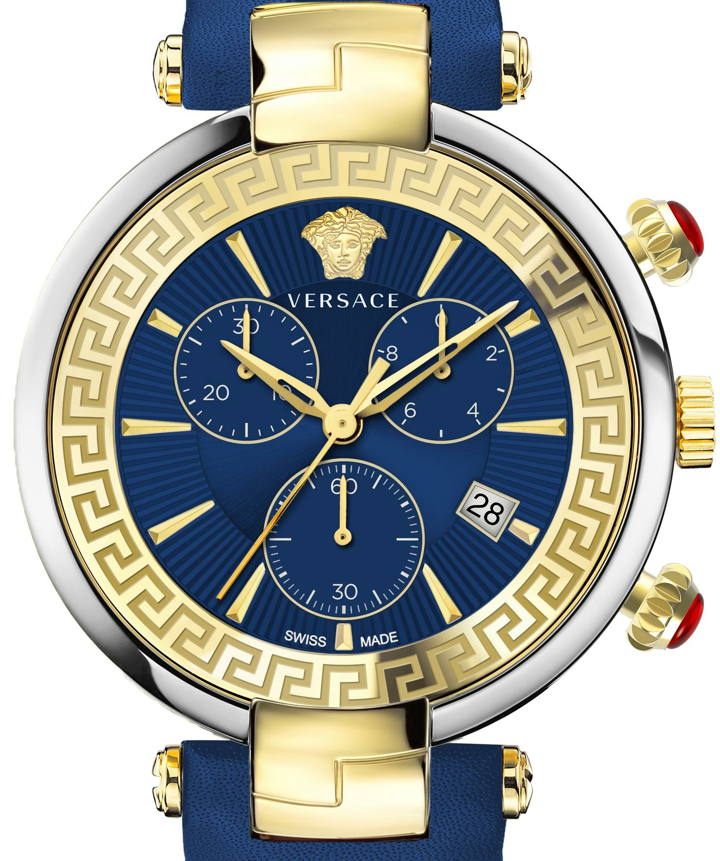 Versace Damen Armbanduhr REVIVE CHRONO RESTYLING 41 mm Armband Leder VE2M002 21 Versace Damen Armbanduhr REVIVE CHRONO RESTYLING 41 mm Armband Leder VE2M002 21