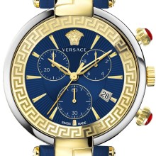 Versace Damen Armbanduhr REVIVE CHRONO RESTYLING 41 mm Armband Leder VE2M002 21 Versace Damen Armbanduhr REVIVE CHRONO RESTYLING 41 mm Armband Leder VE2M002 21
