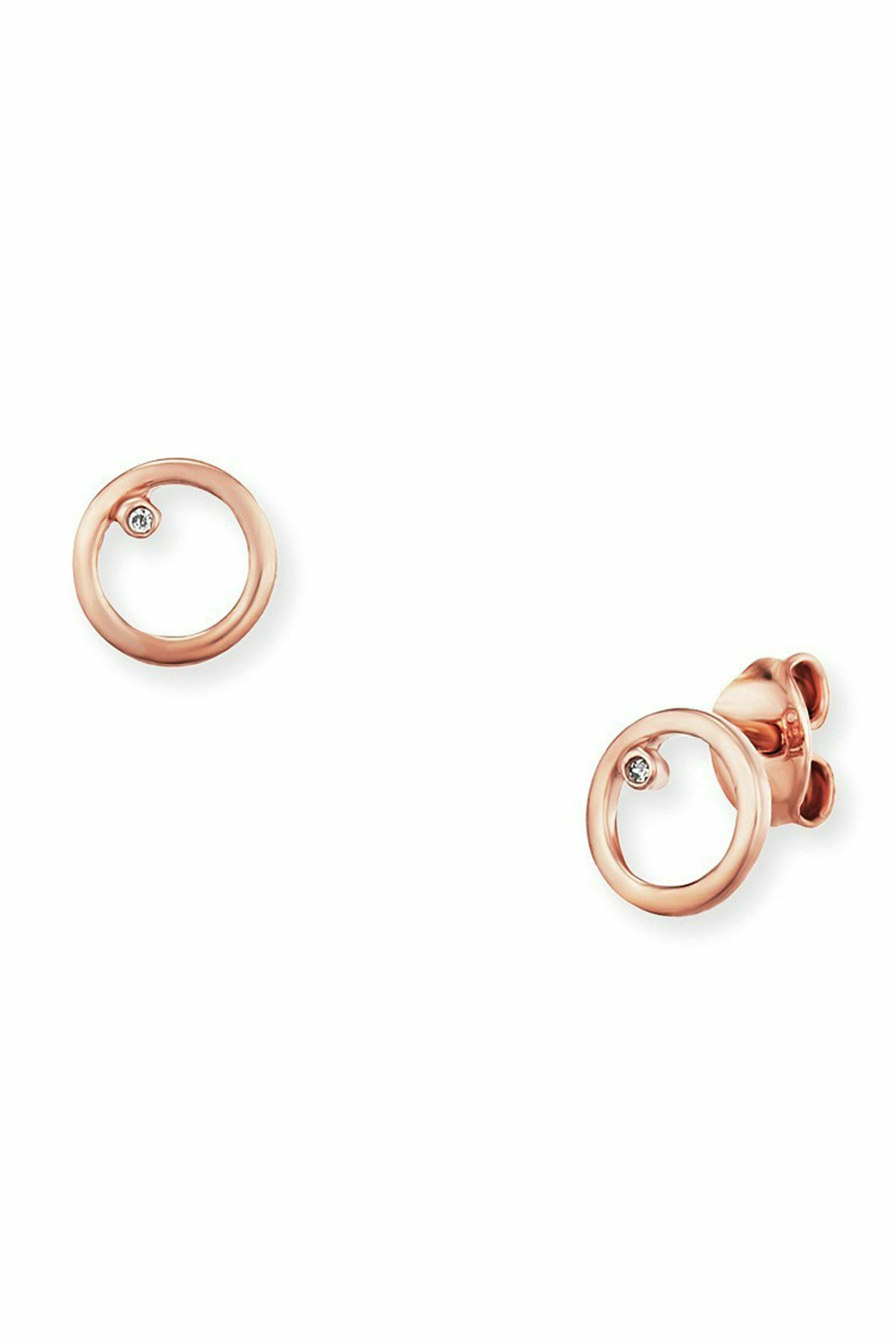 Ohrstecker 925 Sterling Silber rosé vergoldet Zirkonia 41184222183518 – Bild 2