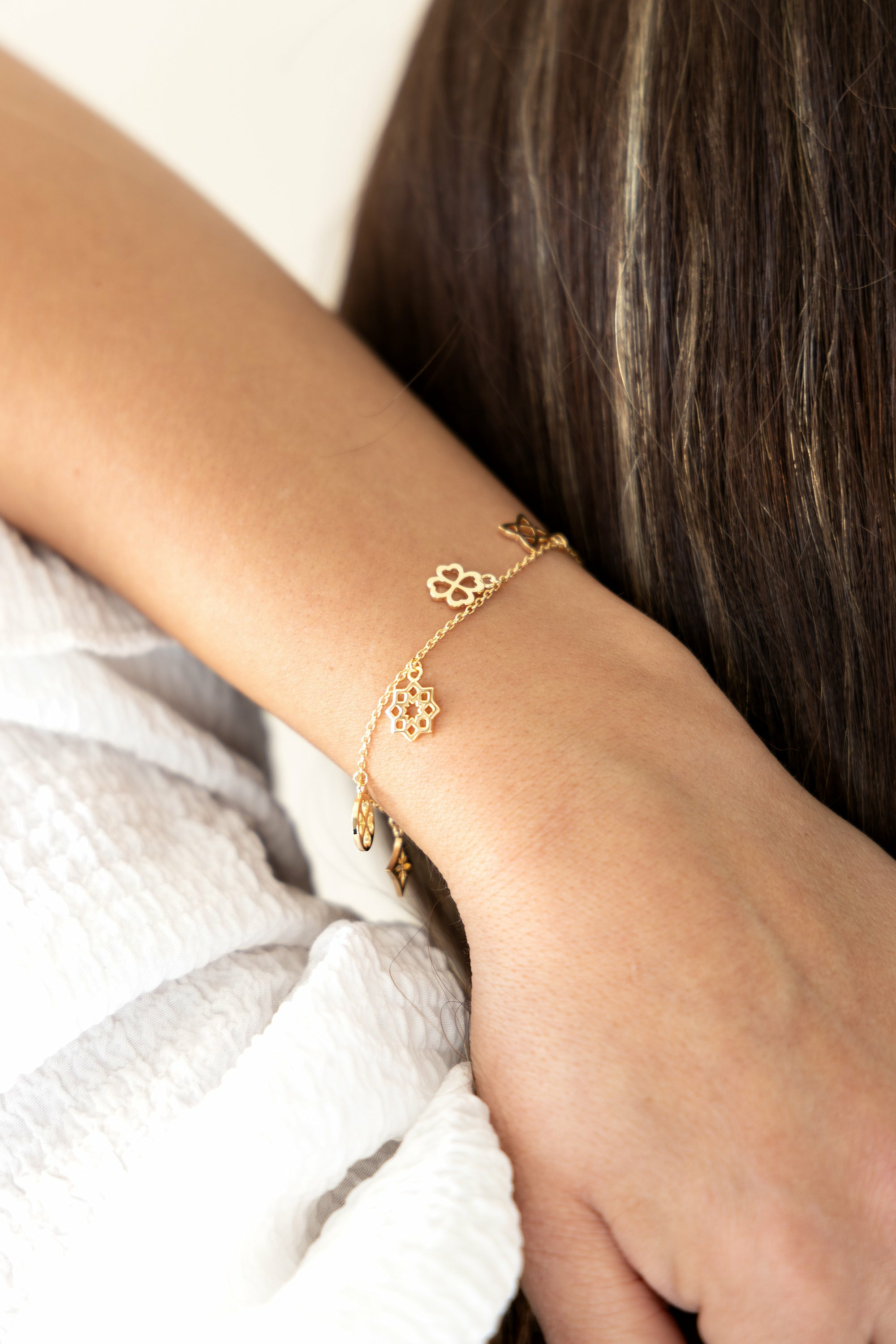 Armband 925 Silber vergoldet Anhänger 41184994492510 – Bild 3