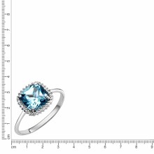 Fascination by Ellen K. 375 Weißgold mit Blautopas (beh.) und Zirkonia weiß Ring... Fascination by Ellen K. 375 Weißgold mit Blautopas (beh.) und Zirkonia weiß Ring...