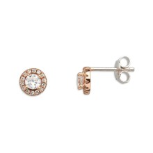 Damen-Ohrstecker Silver Circle Halo XS7364R Damen-Ohrstecker Silver Circle Halo XS7364R