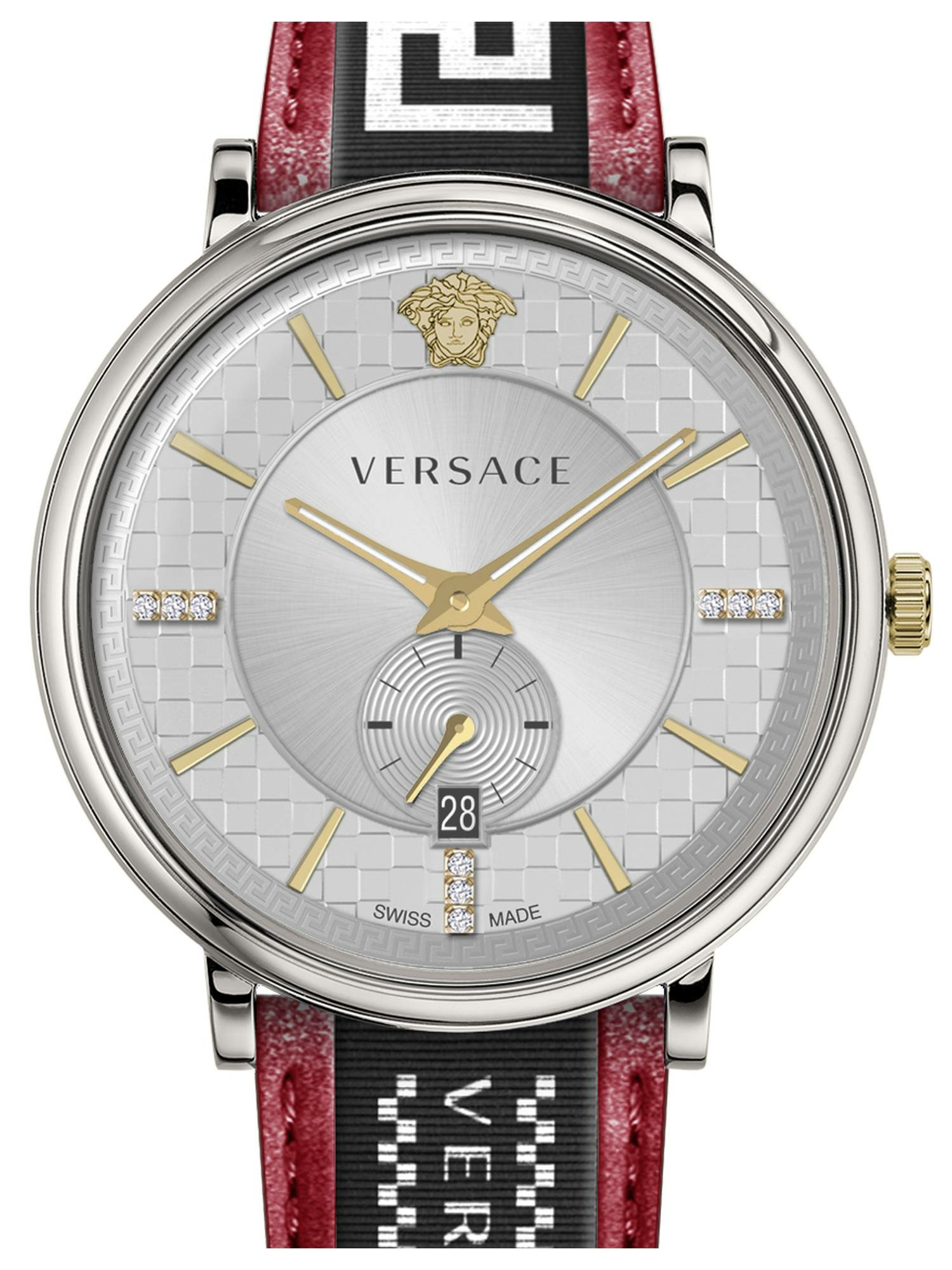 Versace Herren Armbanduhr V-circle 42 mm Multifunktionszifferblatt mit Datumsfe... Versace Herren Armbanduhr V-circle 42 mm Multifunktionszifferblatt mit Datumsfe...