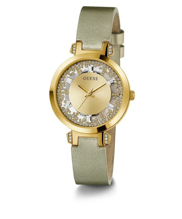 GUESS Damen Goldfarbene Uhr Crystal clear GW0535L4 GUESS Damen Goldfarbene Uhr Crystal clear GW0535L4
