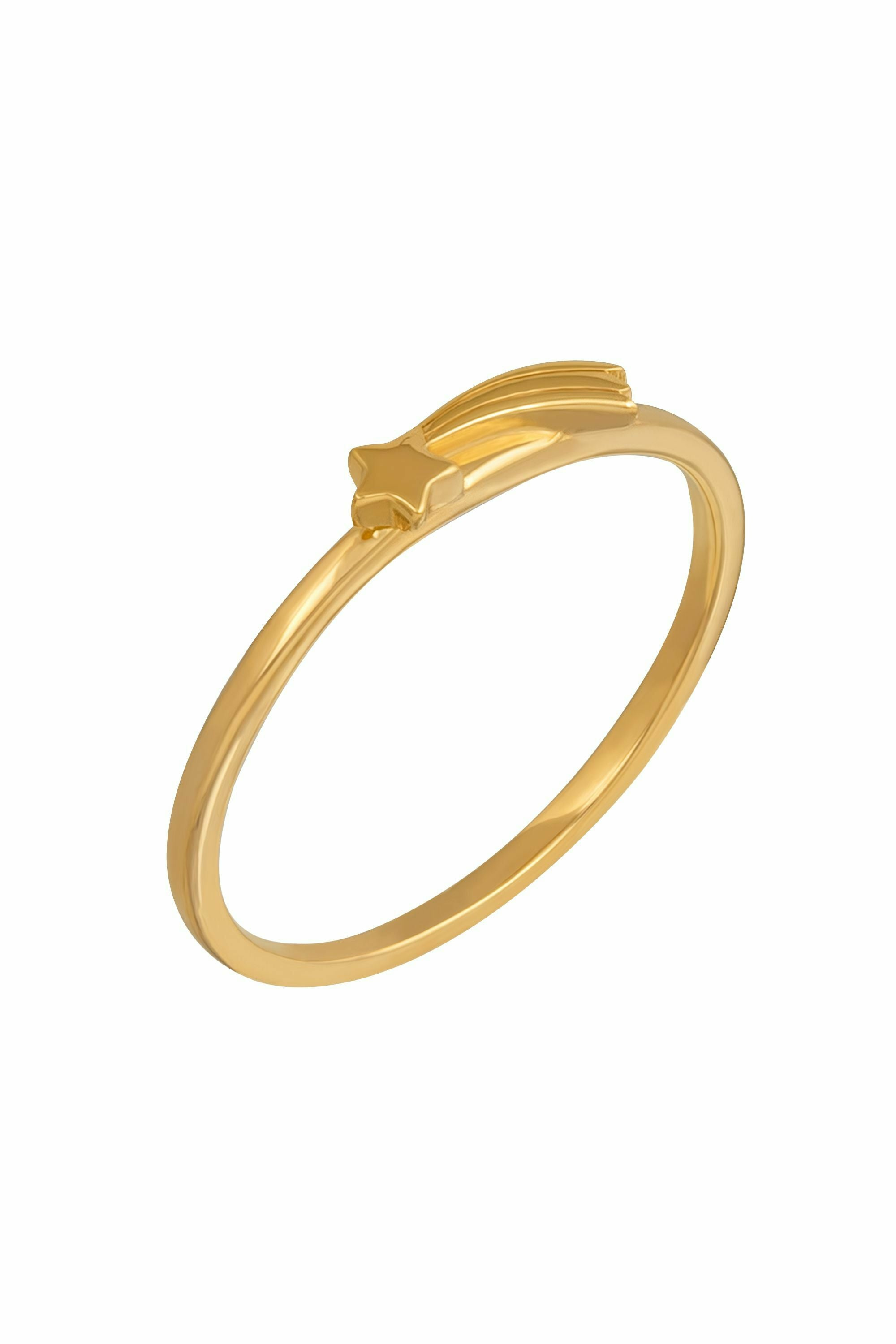 Ring 925 Sterling Silber gelb vergoldet Sternschnuppe 41184576602206 – Bild 2