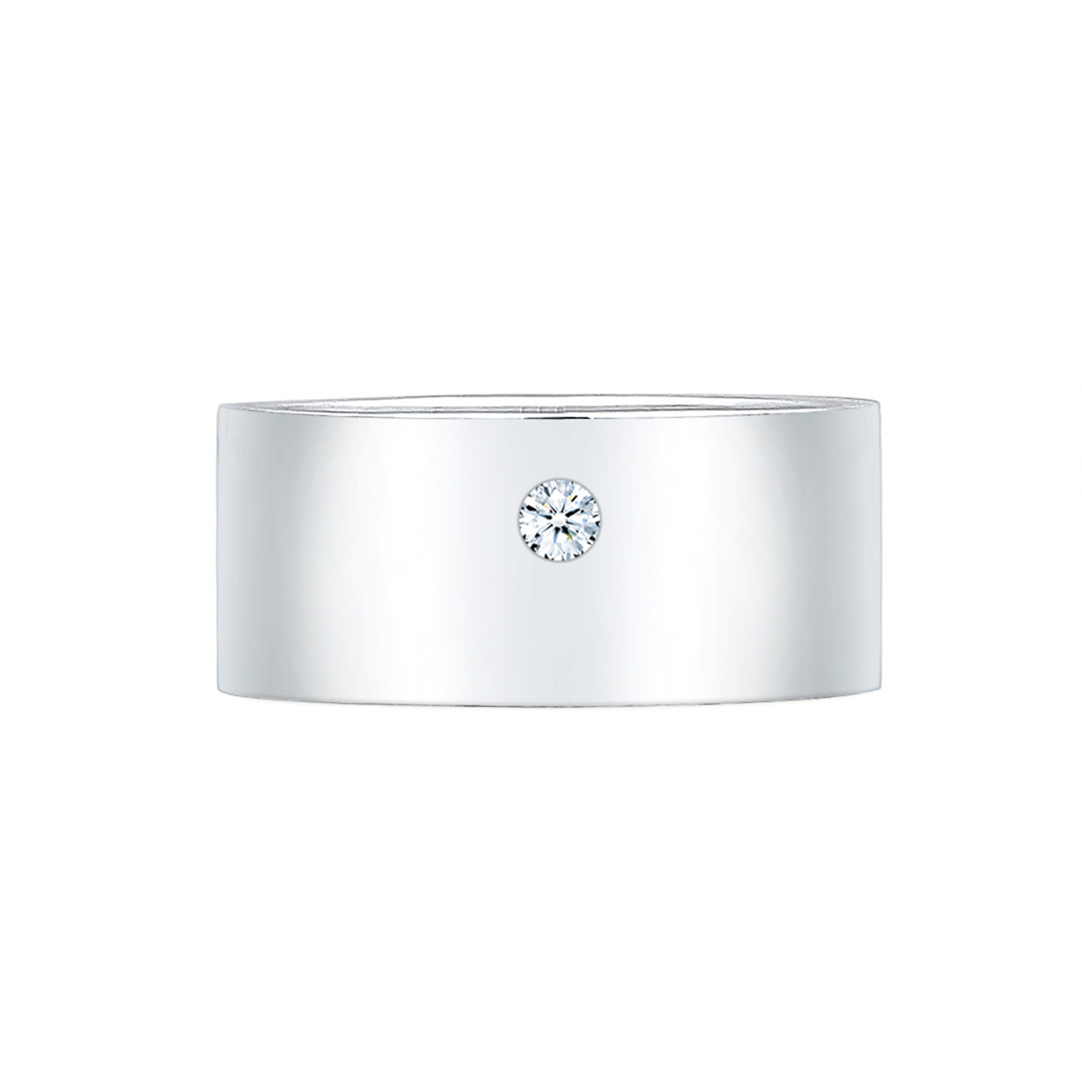 Ring Bandring Basic Diamant (0.03 ct.) 925 Silber – Bild 2