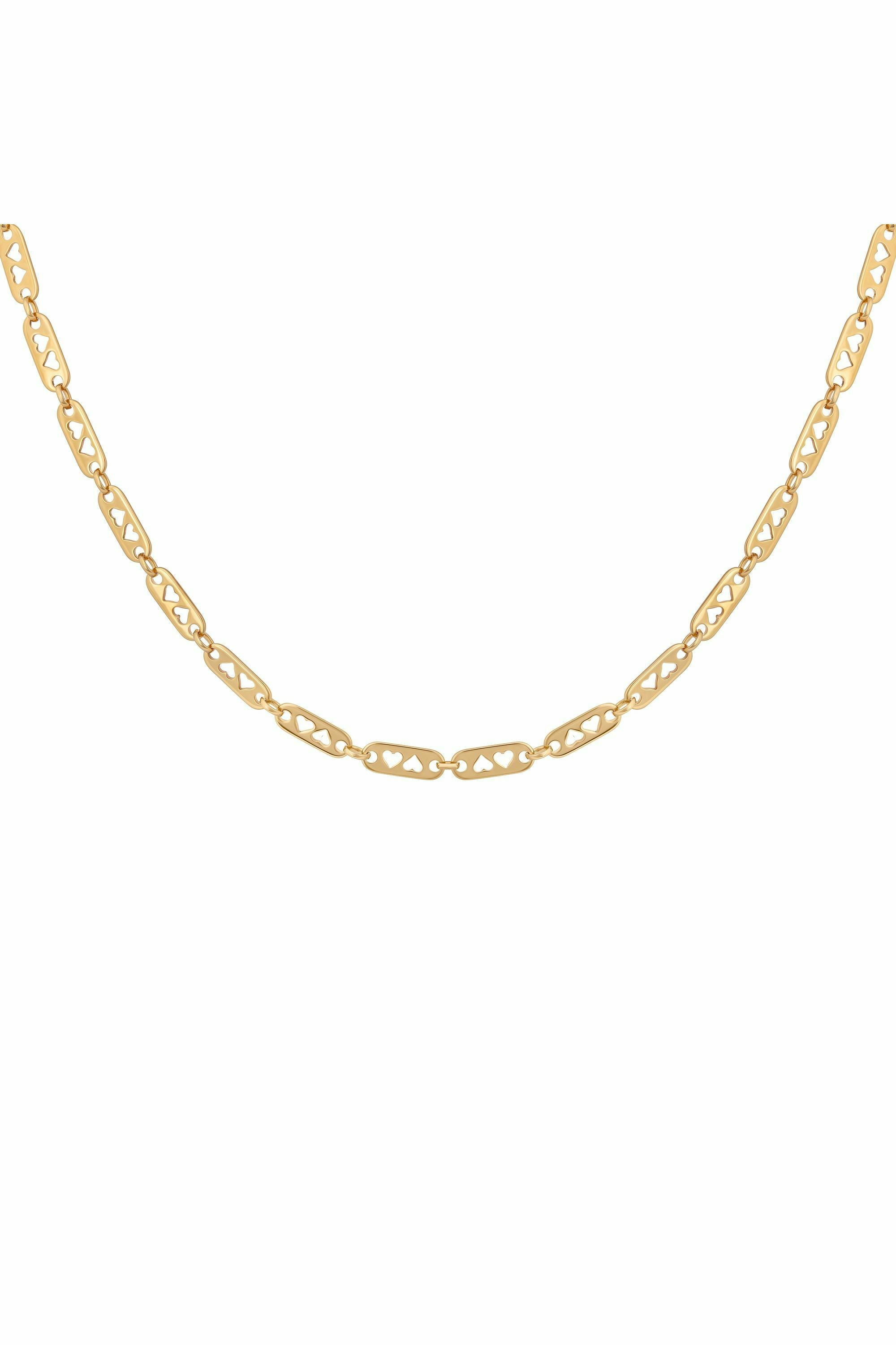 Collier 925 Silber vergoldet Kette Y-Kette Herzen 41184834322526 – Bild 3