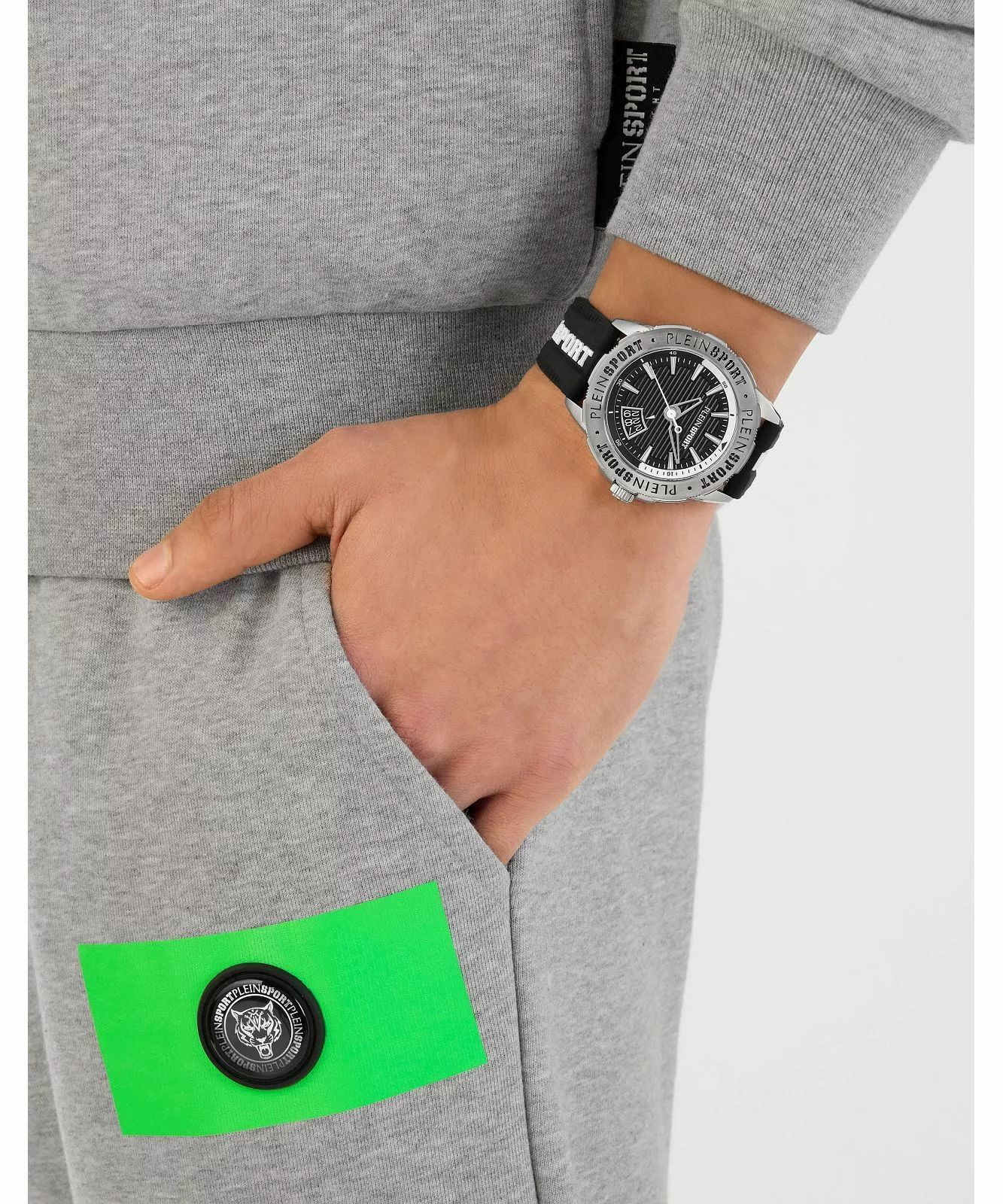 Plein Sport Herren Uhr RAMPAGE PSGDA0424 Schwarz / Weiß Silikon 44 mm – Bild 2