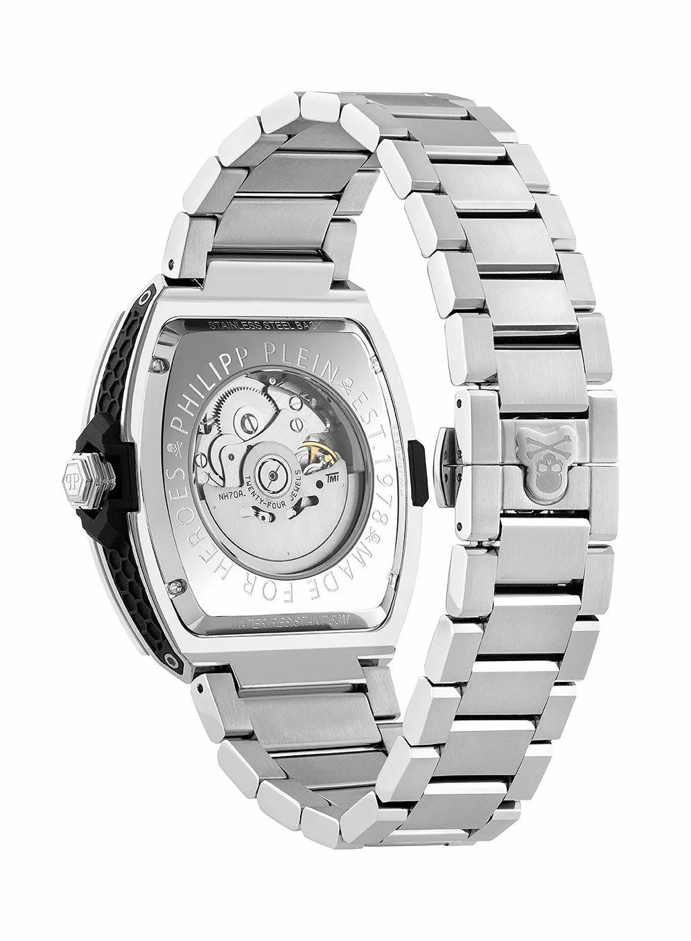 Philipp Plein Herren Automatikuhr The $keleton 2.0 PWJFA0425 Edelstahl Silber 44... – Bild 2