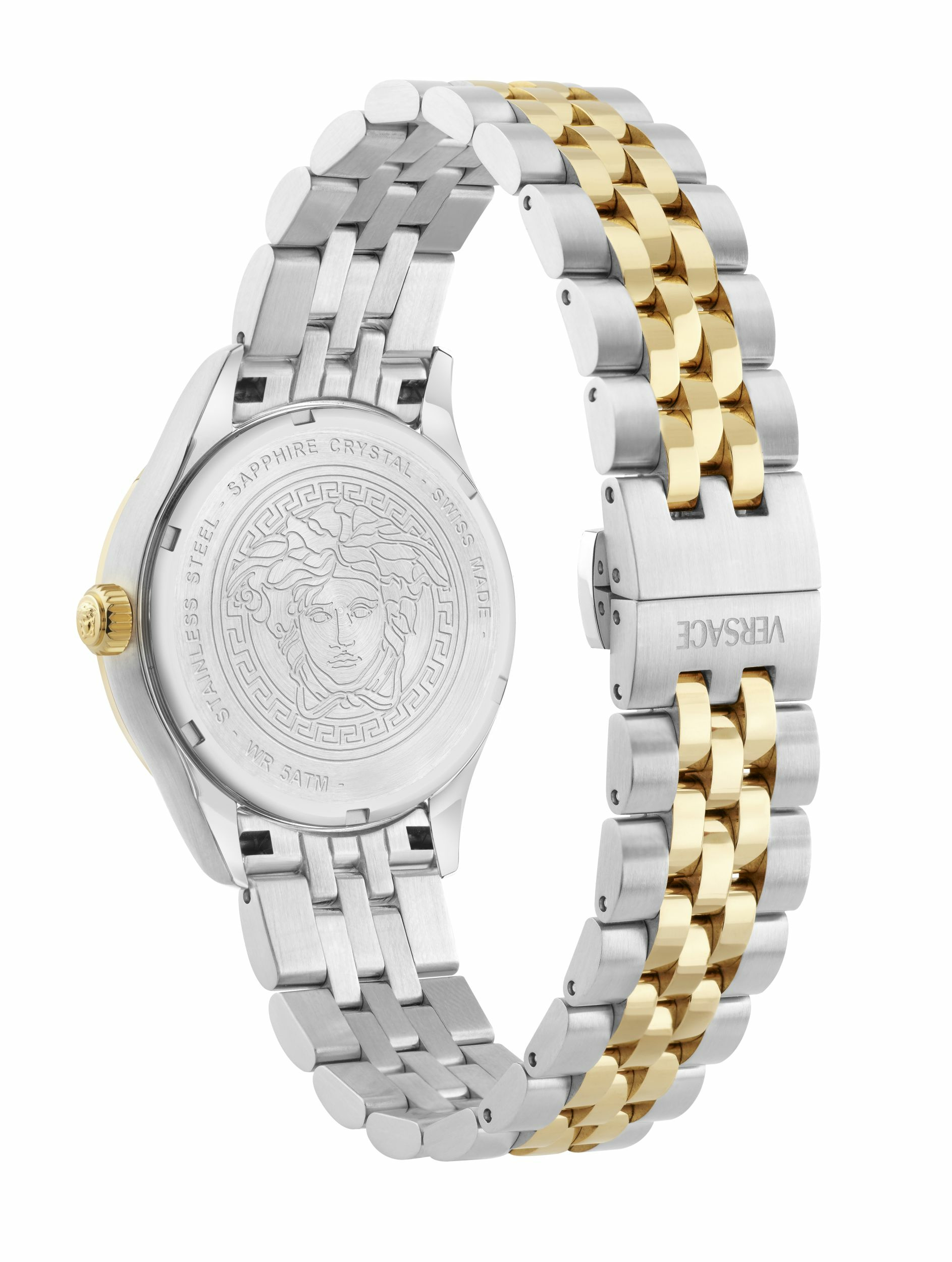 Versace Uhr Damen Hellenyium Lady Gold/Silber Grün 35 mm VE2S01125 – Bild 2
