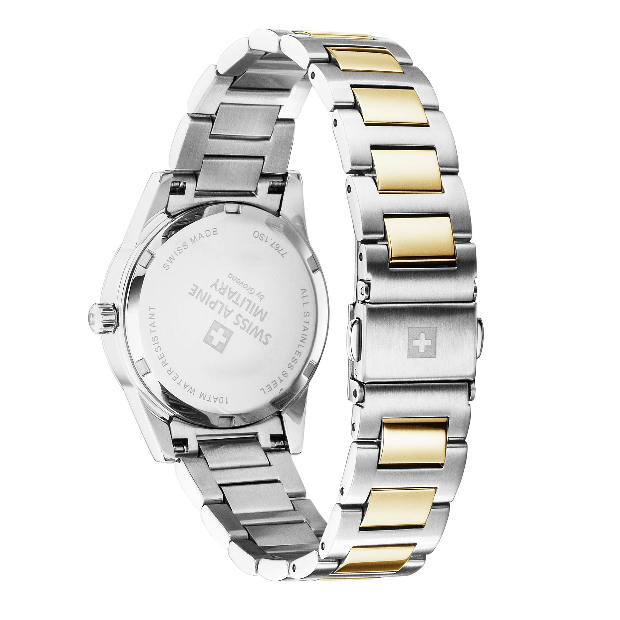 Swiss Alpine Military Damen-Armbanduhr Argos Bicolor Silber 34 mm Artikelnummer ... – Bild 3