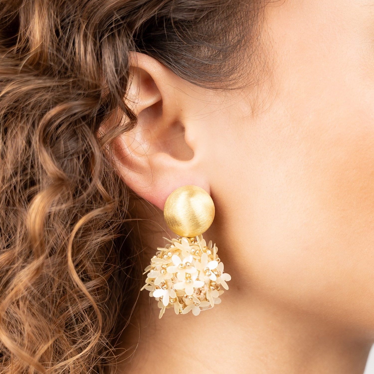 CE SQ Sequin Flower Globe M - Champagne CE SQ Sequin Flower Globe M - Champagne