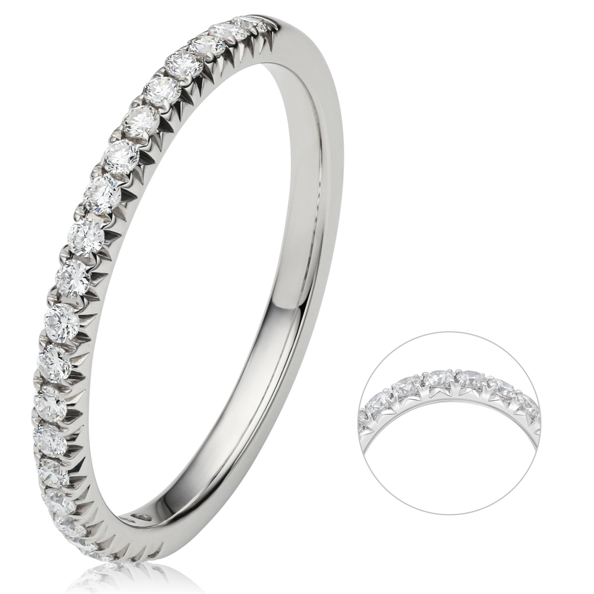 0.25 ct  Diamant Brillant Memoire Ring aus 585 Weißgold 0.25 ct  Diamant Brillant Memoire Ring aus 585 Weißgold