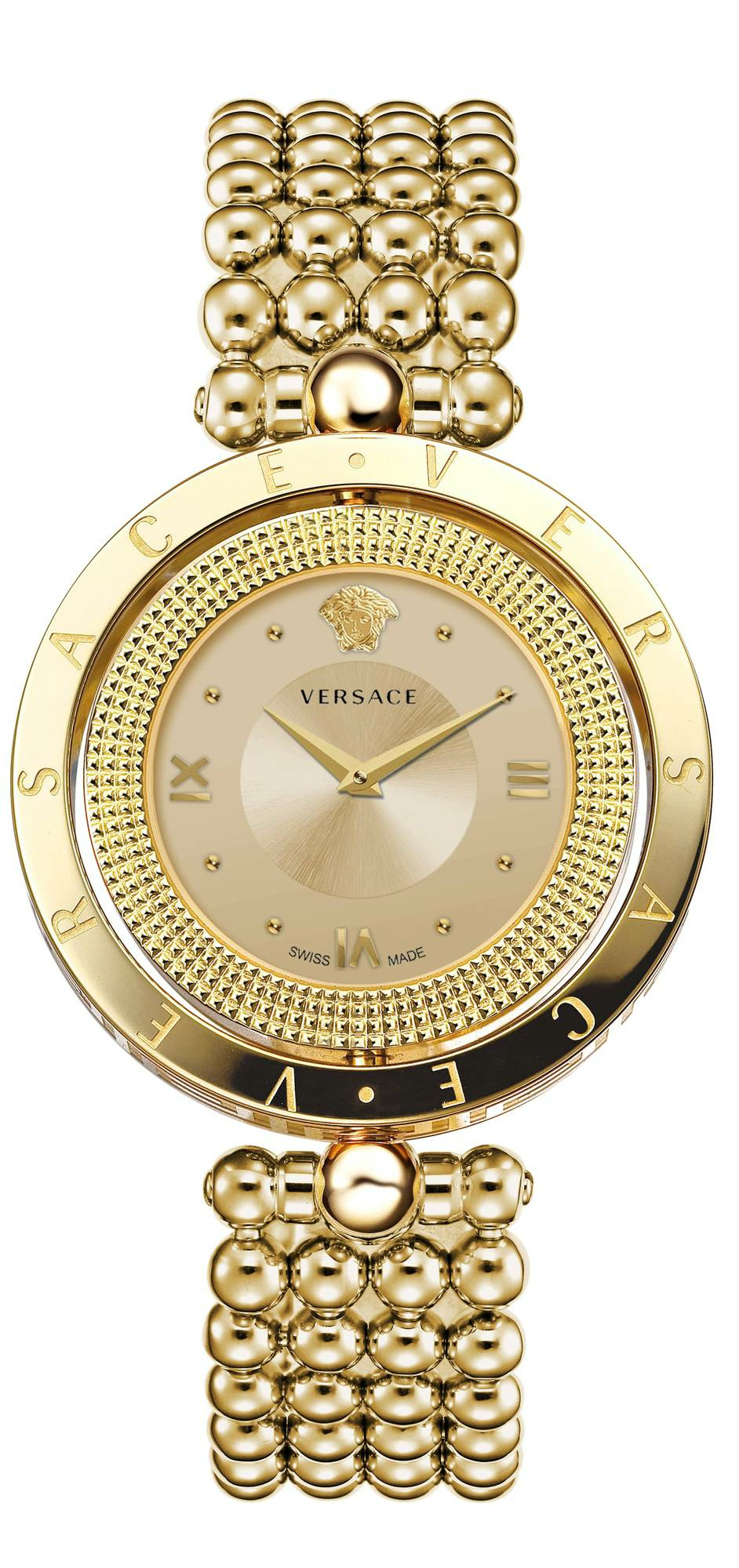 Versace Damenuhr EON Edelstahlarmband gold 33,6mm – Bild 3