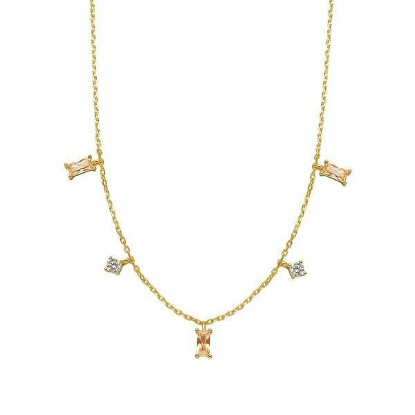 XENOX XS2135G Damen Collier Sterling-Silber 925 Gold weiß Zirkonia 45 cm XENOX XS2135G Damen Collier Sterling-Silber 925 Gold weiß Zirkonia 45 cm