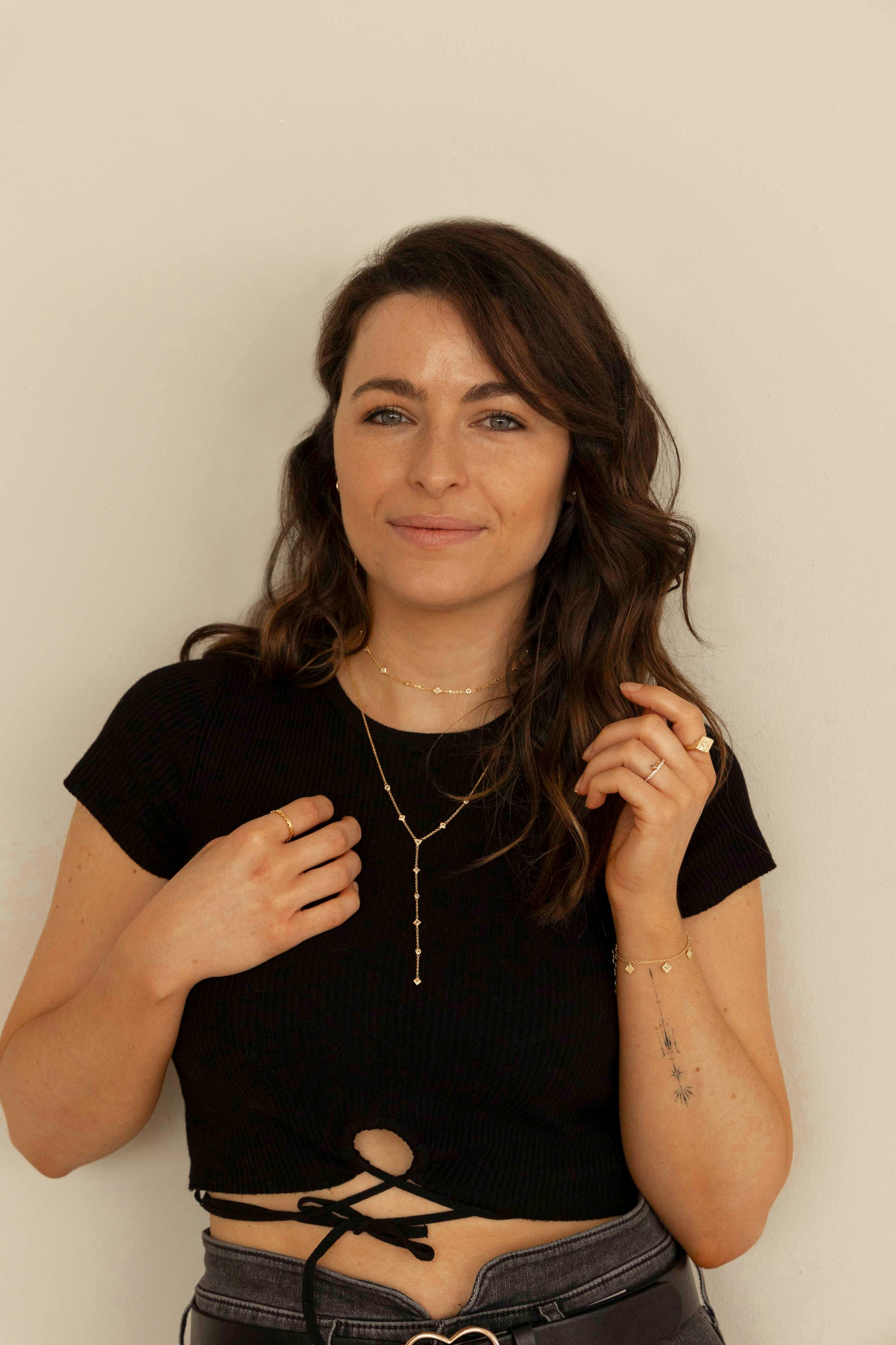 Halskette Choker 925 Silber vergoldet mit Zirkonia 41185216757854 – Bild 3